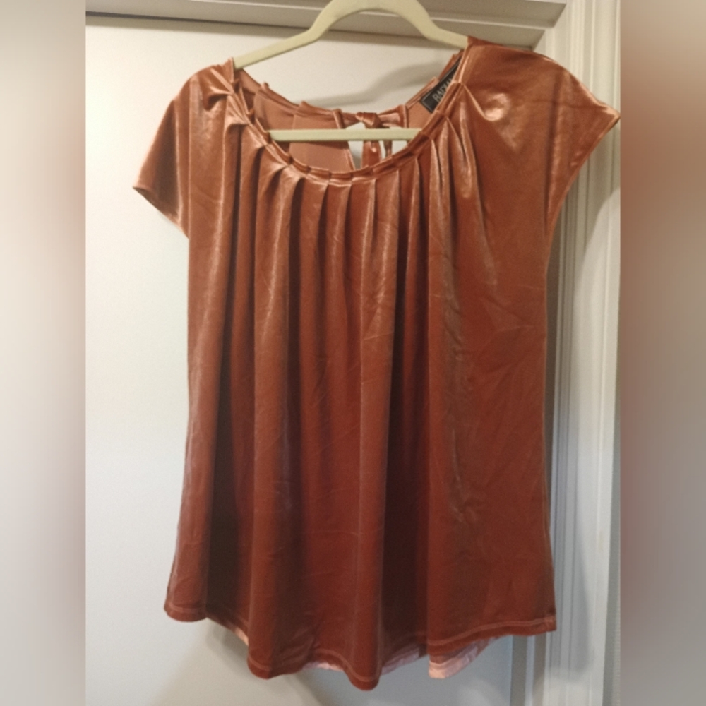 Women's Peach Velvet Top